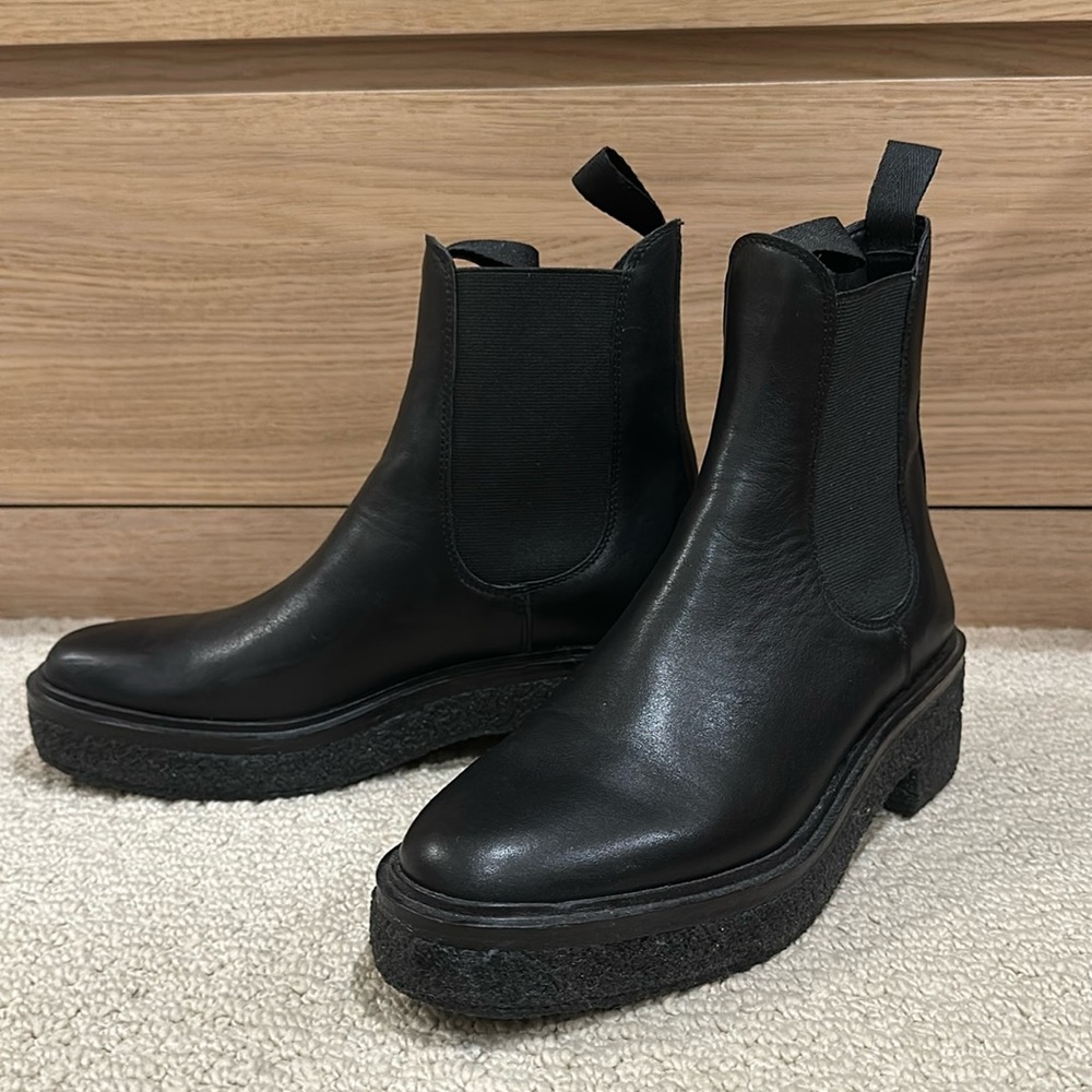 Loeffler Randall Raquel boot, 8.5, black leather, EUC. Worn once!